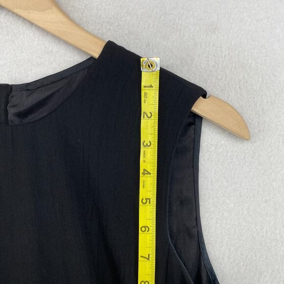 PRADA MILANO Dress 42 S Silk Blend Sheath Sleeveless Career Workwear Black - Picture 11 of 15